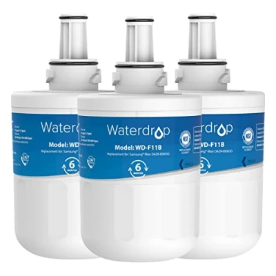 Image of Waterdrop DA29 00003G Fridge Water Filter, Compatible with Samsung® Aqua Pure Plus 00003B DA97 06317A DA61 00159A HAFCU1/XAA HAFIN2/EXP APP100, Package May Vary (3)