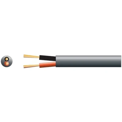 Image of Mercury Black Double Insulated Speaker Cable Low Smoke Zero Halogen Two Core Flexible Copper 100 Metre Drum Oxygen free Installation with Outer Sheath