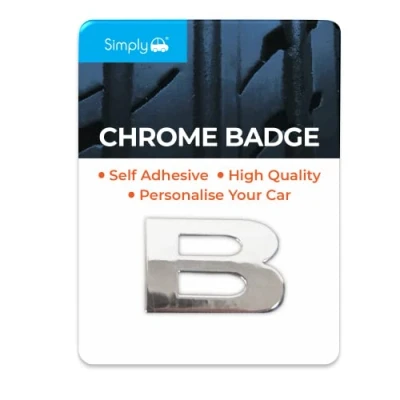 Image of 81x &#039;B&#039; Simply Chrome Badge CB02