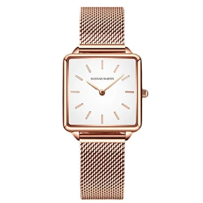 Image of RORIOS Women Watches Analogue Quartz Watch Minimalism Mesh Strap Fashion Ladies Wristwatches