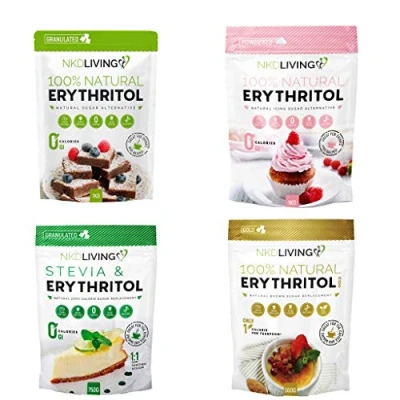 Image of Granulated 1kg Erythritol + Powdered 500g Gold Bundle 750g Stevia 1:1 by NKD Living …