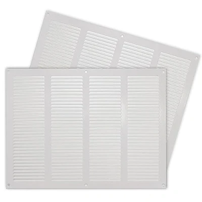 Image of 2 Pack 16&quot; x 12&quot; Inch / 400 300 mm White Air Vent Cover Steel Return Grilles for Ceiling and Sidewall HVAC with Insect Protection Screen (15.74 11.81 Inch, White)