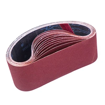 Image of STEBRUAM Sanding Belt 75 x 533 mm, Sander Belts Set（3 Each of 80/120/150/240/400 Grains）for Sander,for Grinding,Sharpening and Derusting (15 Pieces)