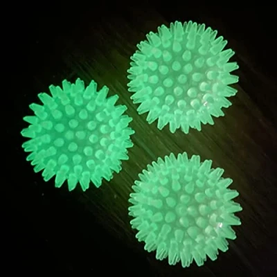 Image of Feixun Dog Spiky Glow Ball, Dark Pack of 3