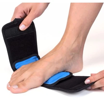 Image of NatraCure Hot and Cold Therapy Wrap (2 Pack), Reusable Gel Ice Pack with Compress Band for Pain Relief, Sports Injuries (Foot, Ankle, Wrist, Elbow, Hand) 715 CAT2PK