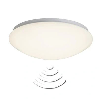 Image of BRILLIANT lamp Fakir LED Wall and Ceiling Light 32cm Motion Detector White/Warm White 1x 12W Integrated (SMD), (900lm, 3000K) Scale A ++ to E with Adjustable
