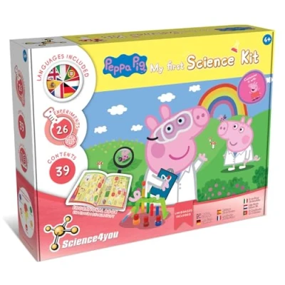Image of Science4you Peppa Pigs Science Kit for Kids Age 4+ 26 Experiments Kids: Giant Bubbles and Seed Growing Kits, Stem Toys 4, Learning Games Boys Girls 4 to 7 Years Old