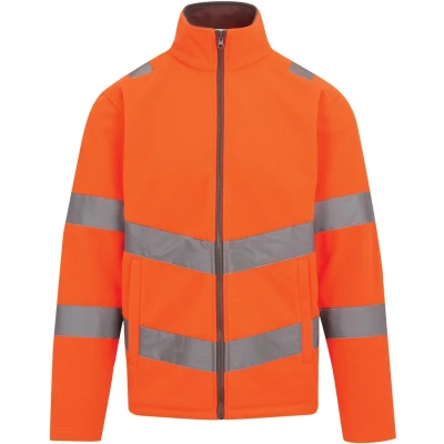 Image of Regatta Professional Mens Hi Vis Pro Contract Thor Fleece Orange