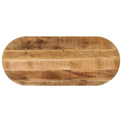 Image of vidaXL Table Top 140x60x3.8 cm Oval Solid Wood Rough Mango