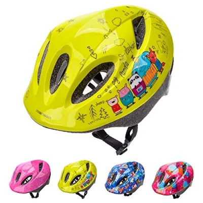 Image of Cycle Helmet For Kids Child MTB Bike Bicycle Skateboard Scooter Hoverboard Riding Safety Lightweight Adjustable Breathable MV5 2 (M (52 56cm, 20.4 22 inch), Animal Friends)