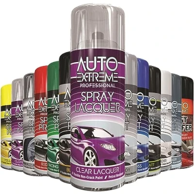 Image of AlezyB 1 x Auto Extreme Clear Lacquer Spray Paint 400ml Professional Quality, Perfect Finish Multipurpose Aerosol for Cars, Bikes,Vans, Metal, Wood