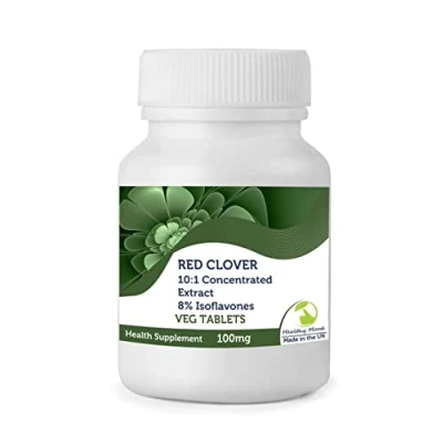 Image of Red Clover 30 Tablets 1000mg Concentrated Extract Isoflavones Health Supplements Nutrition Healthy Mood