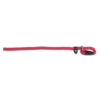 Image of Ancol Heritage Nylon Rope Slip Lead 2 Tone Red 1.22m X12mm Sz 4 8