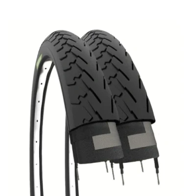 Image of Ecovelo 2 Tyres 700 x 35 28 1 5/8 3/8 (37 622) 35C Black for City Bike, Road, Trekking Road Rubber Bike