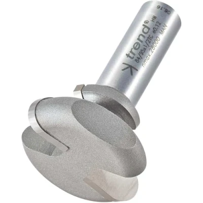 Image of Trend Professional Drawer Pull Router Cutter Bit, 1/2 Inch Shank, 38mm Cut Diameter &amp; 17mm Length, Tungsten Carbide Tipped, 84/95X1/2TC