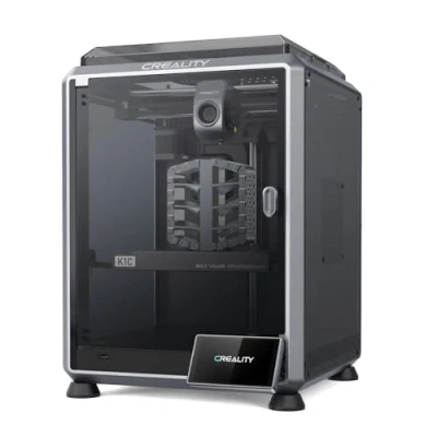 Image of Creality K1C 3D Printer, 600mm/s Fast Speed Clog Free Extruder Auto Leveling Printers with AI Camera for 300C Printing,Switchable Silent Mode Reliable Carbon Fiber Printing 220*220*250mm(Black)