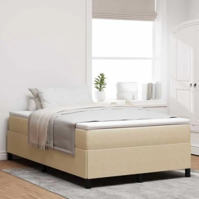 Image of vidaXL Light Green Grey Bed Frame Engineered Wood 120x190 cm, Matte Finish, Bedroom Furniture