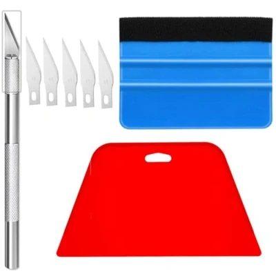 Image of Gkuehry Wallpaper Smoothing Tool Kit for Peel and Stick with 5 SK5 Blades &amp; Two Kinds of Squeegee, Vinyl Wrap, Install Wallpaper, Car Wrapping Contact Paper