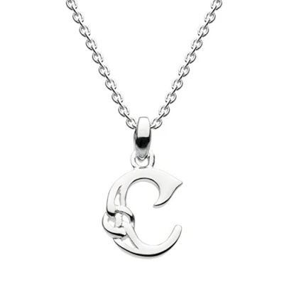 Image of Heritage Sterling Silver Celtic Initial C Necklace of Length 45.7cm