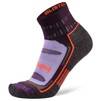 Image of Balega Blister Resist Performance Quarter Athletic Running Socks for Men and Women (1 Pair), Plum, Medium