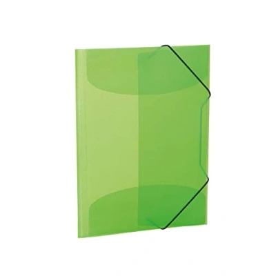 Image of HERMA Elastic Folder Translucent in Light Green, A4, Sturdy Plastic, with 3 Inner Flaps, 1 Span