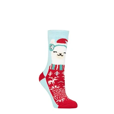 Image of Women&#039;s 1 Pair SOCKSHOP Heat Holders Lite Christmas Socks Cosy Alpaca 4 8