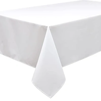 Image of Home Direct Quality Square Fabric Tablecloth 180x180cm 70&quot;x70&quot; White