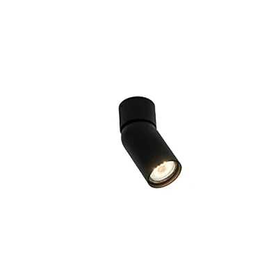Image of Qazqa Modern Spotlight Ceiling Black Falo Suitable for LED GU10 1 Way Light Aluminium Surface Mounted spotway Kitchen I Bedroom