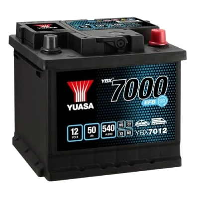 Image of Yuasa YBX7012 12V 50Ah 540A EFB Start Stop Battery