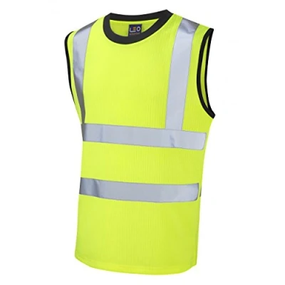 Image of Leo Workwear Ashford High Visibility Comfort Poly/Cotton Generous Fit Hi Vis Vest, XXX Large, Yellow
