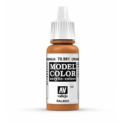 Image of Vallejo Model Color 17 ml Acrylic Paint Orange Brown