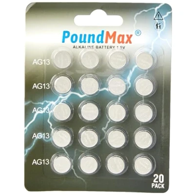 Image of 20 x Super AG13 G13 SR44 LR44 A76 V13GA PX76A 357 Alkaline Button Batteries