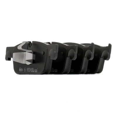 Image of 31423651, 31423652, 31658359, 32276321, 32373348 Brake pad set FEBI BILSTEIN 171407 Front Axle prepared for wear indicator with piston clip