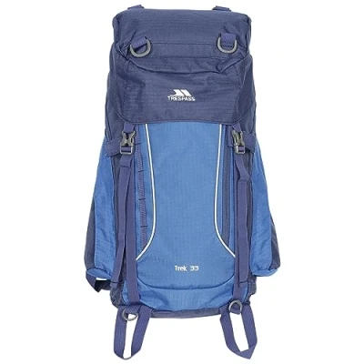 Image of Trespass Trek 33, Electric Blue, Backpack / Rucksack 33L with Built In Rain Cover, Blue