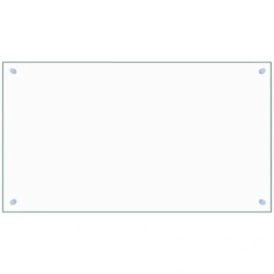 Image of vidaXL Kitchen Backsplash Heat Resistant Scratch Decor Wall Panel System Tile Splash Guard Transparent 90x50cm Tempered Glass