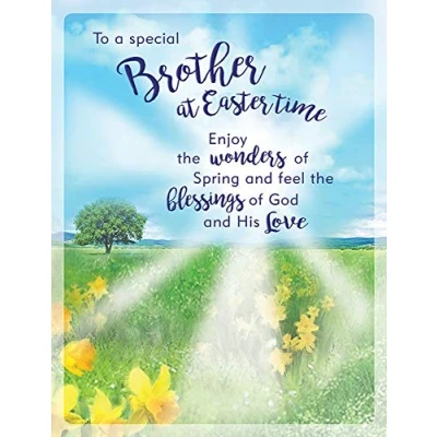 Image of Piccadilly Greetings Traditional Easter Card Brother 8 x 6 inches
