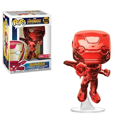 Image of Funko POP! Infinity War Iron Man (Red Chrome) Vinyl Figure 10 cm Amazon Exclusive