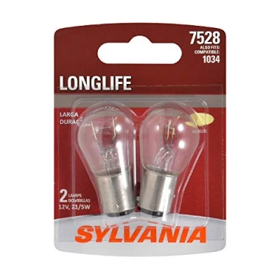 Image of SYLVANIA 7528 Long Life Miniature Bulb, Ideal for Daytime Running Lights (DRL) and Back Up/Reverse (Contains 2 Bulbs)
