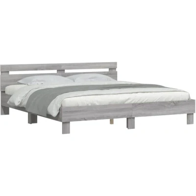 Image of vidaXL Bed Frame without Mattress Grey Sonoma 200x200 cm