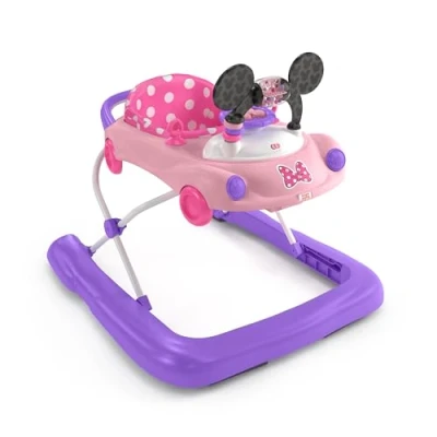 Image of Bright Starts Baby Go Bows 3 in 1 Car Walker, Pink and Purple, 6 24 Months