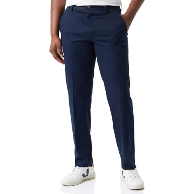 Image of SELETED HOMME Men&#039;s Slh196 straight Gibson Chinos Trousers, Sky Captain, 33 W/32 L