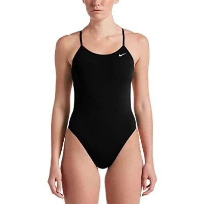 Image of NIKE Womens Cut Out One Piece Swimsuit, Black, 28 EU