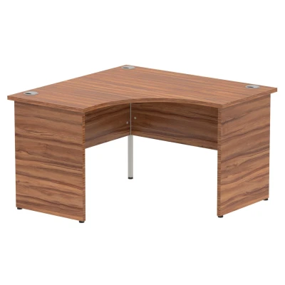 Image of Impulse 1200mm Corner Desk Walnut Top Panel End Leg