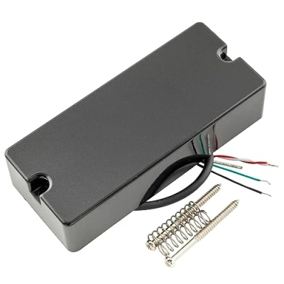 Image of Artec MDC4 Ceramic Magnet Soapbar Style Bass Pickup Neck 12.4K for 4 String Bass, Black