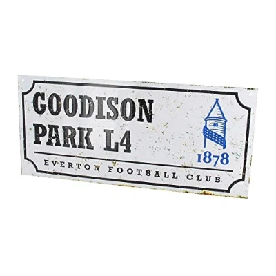 Image of Club Licensed Everton Retro Street Sign One Size