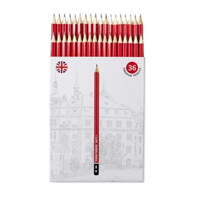 Image of 12PA 36 HB Pencils for Children School Kids Writing Hexagonal Wood Cased Everyday Office use (Black Lead, 36)