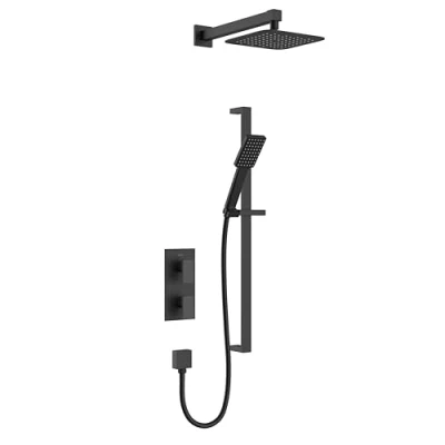 Image of Bristan BLK SHWR PK Delgado Black Concealed Dual Control Shower Pack