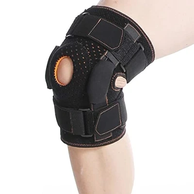 Image of LTLCLZ 1Pcs Hinged Knee Pad Brace Neoprene Support For Men Women Tendon Ligament Meniscus Injuries Protector Guard,L
