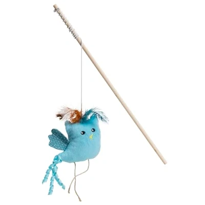 Image of House of Paws Aztec Feather Bird Cat Toy Plush with Feathers