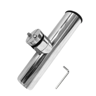 Image of DEWIN Marine Fishing Rod Holders, Boat Rests Stainless Steel Adjustable Holder Accessory Yacht Support for Rails 1&quot; to 1 1/4&quot;